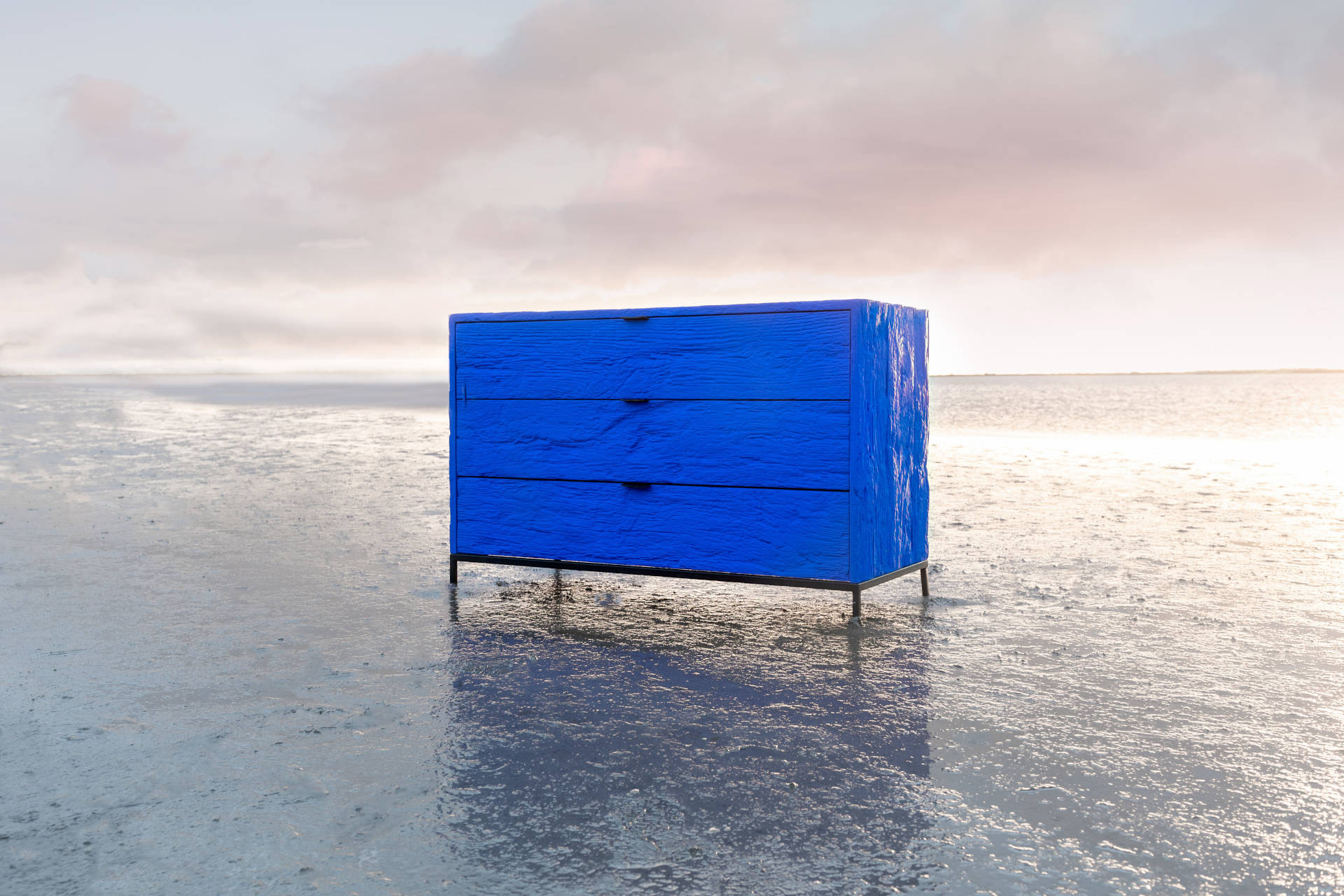 Commode bleu par Laurent PASSE